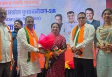 विधानपरिषदेत बिनविरोध विजयी माधवीताई नाईक व सुनिल कर्जतकरांचा सत्कार