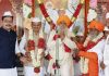 बेलेश्वर संस्थानात भक्तिरंगाची उधळण: ईश्वरबाबा भारती जन्मोत्सवात भाविकांची प्रचंड गर्दी