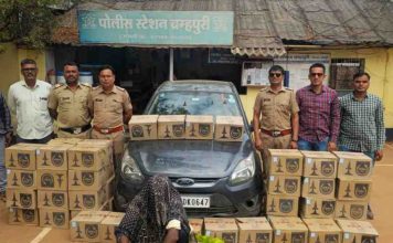 मध्यरात्री कारमधून चालला होता दारूचा साठा; ब्रह्मपुरी पोलिसांच्या ‘गुप्त’ जाळ्यात तस्कर अडकले!