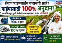 शेतात पाइपलाईन करायची आहे, मग पाईपासाठी शासन देतंय 100 टक्के अनुदान