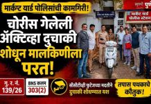 मार्केट यार्ड पोलिसांची कामगिरी; चोरीस गेलेली अॅक्टिव्हा दुचाकी शोधून मालकिणीला परत