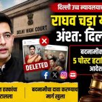 दिल्ली उच्च न्यायालयाचा राघव चड्ढा यांना अंशतः दिलासा; बदनामीकारक पाच पोस्ट हटविण्याचे आदेश